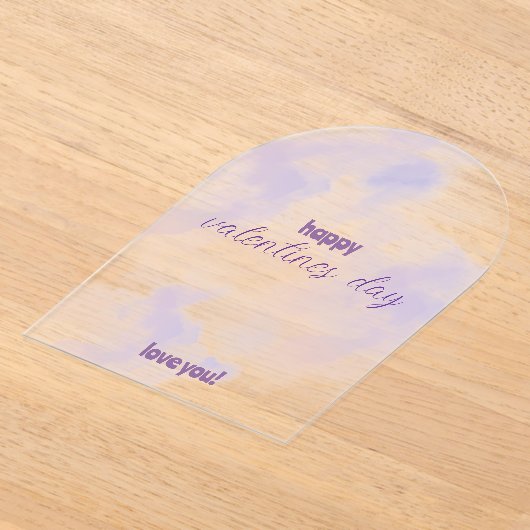 Invitations En Acrylique Rose - Violet Saint-Valentin (Poser)