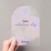 Invitations En Acrylique Rose - Violet Saint-Valentin (In situ (ordinateur de poche))