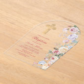 Invitations En Acrylique Roses Arch Baptism (Poser)