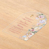 Invitations En Acrylique Roses Arch Religious Wedding (Poser)