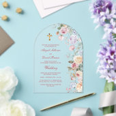 Invitations En Acrylique Roses Arch Religious Wedding (Insitu (Mariage))