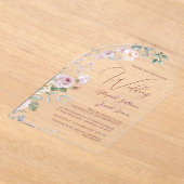 Invitations En Acrylique Roses Arch Wedding (Poser)