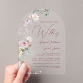 Invitations En Acrylique Roses Arch Wedding (In situ (ordinateur de poche))