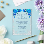 Invitations En Acrylique Roses Flocon de Neige Bleu Clair Noël (Insitu (Mariage))