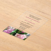 Invitations En Acrylique Roses rose clair Love Mariée et Groom Clair (Poser)
