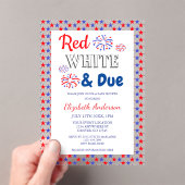 Invitations En Acrylique Rouge, blanc et Baby shower dû (In situ (ordinateur de poche))