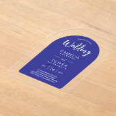 Invitations En Acrylique Royal Blue Zazzle mariage acrylique invite (Poser)