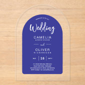 Invitations En Acrylique Royal Blue Zazzle mariage acrylique invite (Recto)