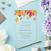 Invitations En Acrylique Russe chute Feuille Garland Mariage d'automne (Insitu (Mariage))