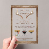Invitations En Acrylique Rustic Antlers Honey Do Couples Wedding Shower  (In situ (ordinateur de poche))