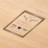 Invitations En Acrylique Rustic Antlers Honey Do Couples Wedding Shower  (Poser)