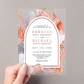 Invitations En Acrylique Rustic Boho Seashells Nautical Wedding (In situ (ordinateur de poche))