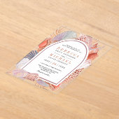 Invitations En Acrylique Rustic Boho Seashells Nautical Wedding (Poser)