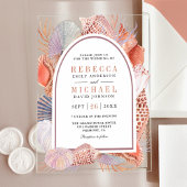 Invitations En Acrylique Rustic Boho Seashells Nautical Wedding