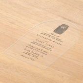 Invitations En Acrylique Rustic Burlap Mason Jar Wedding (Poser)
