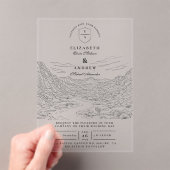 Invitations En Acrylique Rustic Cactus Desert Landscape Wedding (In situ (ordinateur de poche))