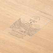 Invitations En Acrylique Rustic Cactus Desert Landscape Wedding (Poser)