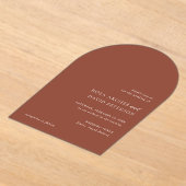 Invitations En Acrylique Rustic Copper Editorial Modern Wedding (Poser)
