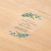 Invitations En Acrylique Rustic Eucalyptus Bridal Shower (Poser)