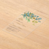 Invitations En Acrylique Rustic Eucalyptus Gold Branch Islamic Wedding (Poser)
