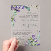 Invitations En Acrylique Rustic Eucalyptus Lavender Floral Islamic Wedding (In situ (ordinateur de poche))