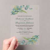 Invitations En Acrylique Rustic Eucalyptus Wedding (In situ (ordinateur de poche))