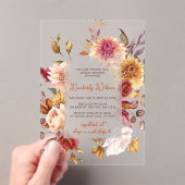 Invitations En Acrylique Rustic Fall in Love Fall Bridal Shower (In situ (ordinateur de poche))