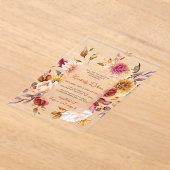 Invitations En Acrylique Rustic Fall in Love Fall Bridal Shower (Poser)