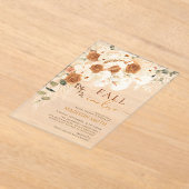Invitations En Acrylique Rustic Fall in Love Fête des mariées Automne Boho (Poser)