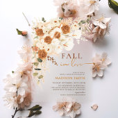 Invitations En Acrylique Rustic Fall in Love Fête des mariées Automne Boho