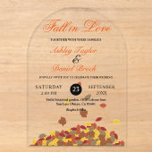 Invitations En Acrylique Rustic Fall quitte Boho Automne Floral Mariage (Recto)