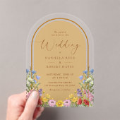 Invitations En Acrylique Rustic Garden Spring Summer Floral Wedding (In situ (ordinateur de poche))
