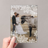 Invitations En Acrylique Rustic Lace Mariage photo (In situ (ordinateur de poche))