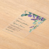 Invitations En Acrylique Rustic Lavender Eucalyptus Wedding (Poser)