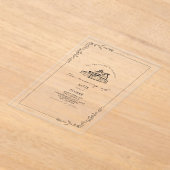 Invitations En Acrylique Rustic Line Art Grange Mariage botanique (Poser)