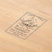 Invitations En Acrylique Rustic Mountain Star à la main mariage (Poser)