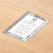 Invitations En Acrylique Rustic Silver Birch Tree Wedding (Poser)