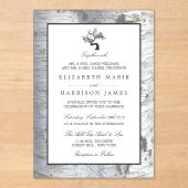 Invitations En Acrylique Rustic Silver Birch Tree Wedding (Recto)