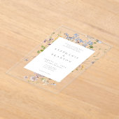 Invitations En Acrylique Rustic Wildflower Garden Elegant Wedding (Poser)