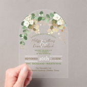 Invitations En Acrylique Rustique Automne Botanique Eucalyptus Mariage (In situ (ordinateur de poche))