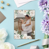 Invitations En Acrylique Rustique blanc aquarelle Floral Mariage photo (Insitu (Mariage))