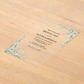 Invitations En Acrylique Rustique Botanique Eucalyptus Mariage de verdure (Poser)