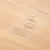 Invitations En Acrylique Sabrina Mariage moderne Enregistrer la date (Poser)