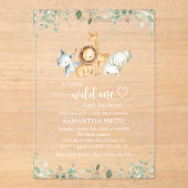 Invitations En Acrylique Safari Animaux, Jungle, Animaux sauvages, Baby sho (Recto)