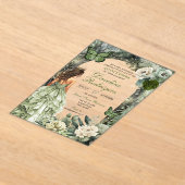 Invitations En Acrylique Sage Green Forêt Whimsical Quinceanera (Poser)
