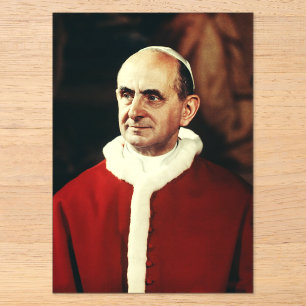 Invitations En Acrylique Saint Pape Paul VI chef de l'Église catholique