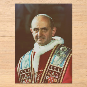 Invitations En Acrylique Saint Pape Paul VI Évêque de Rome