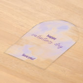 Invitations En Acrylique Saint-Valentin rose - violet (Poser)