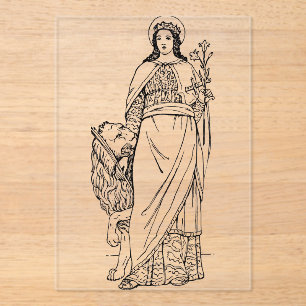 Invitations En Acrylique Sainte Euphémie la Vierge et martyre très louée