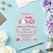 Invitations En Acrylique sainte jolly rose (Insitu (Mariage))